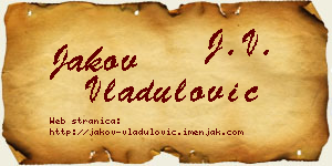 Jakov Vladulović vizit kartica